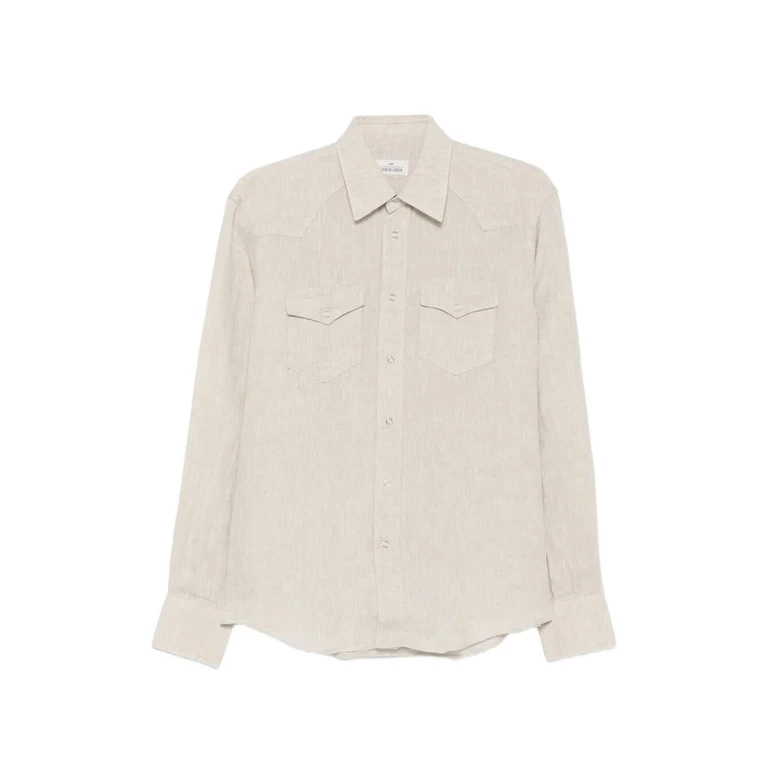 Gherardi Linen Shirt Brown - Men