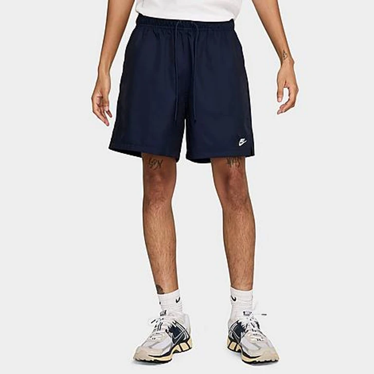 Nike Men's Club Woven 6" Flow Shorts in Obsidian/White Size: XS Tall
