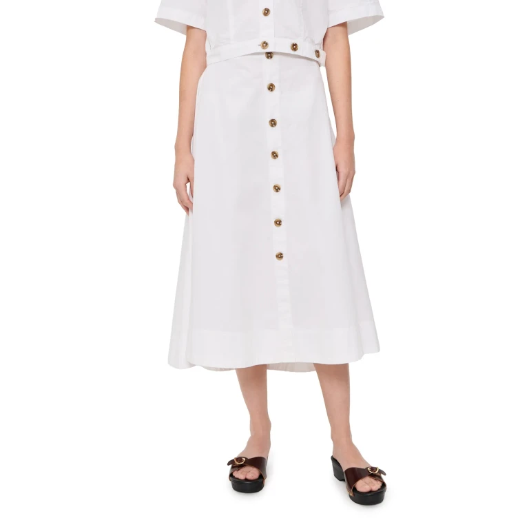 DL1961 Peonie Skirt White Poplin 28