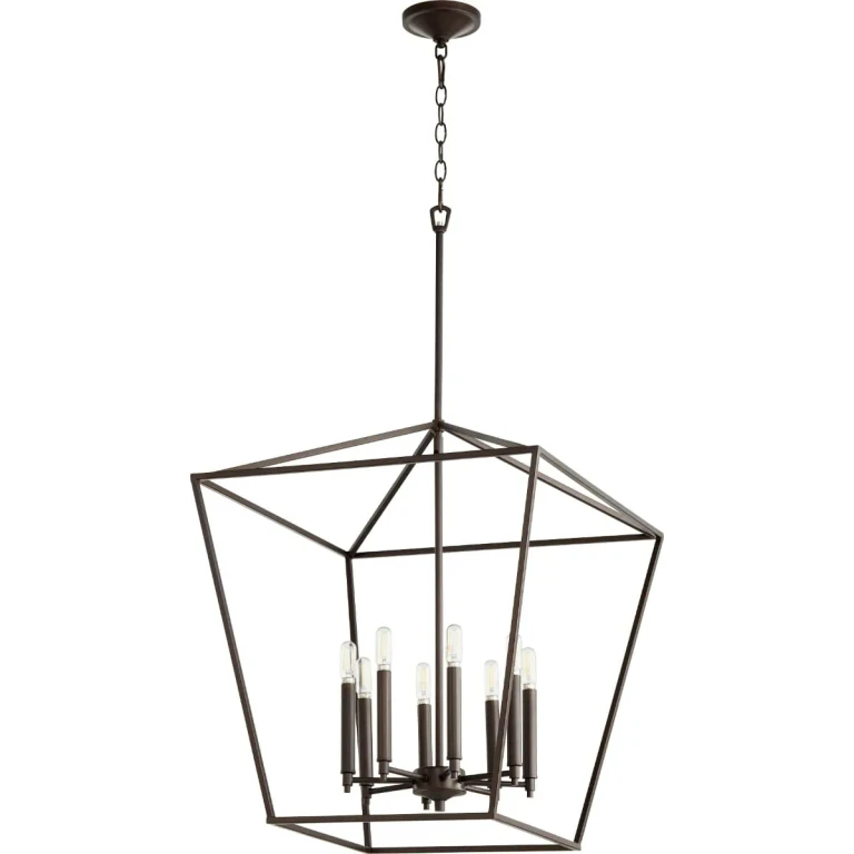 Quorum Gabriel 8-Light 22" Foyer Light in Oiled Bronze