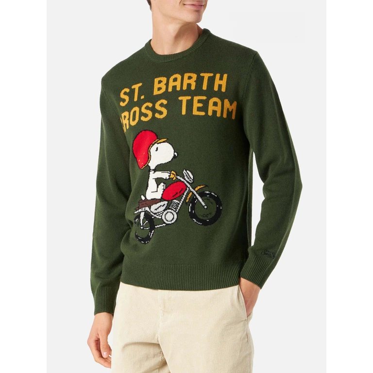 MC2 Saint Barth Heron Snoopy Jacquard Sweater Special Edition