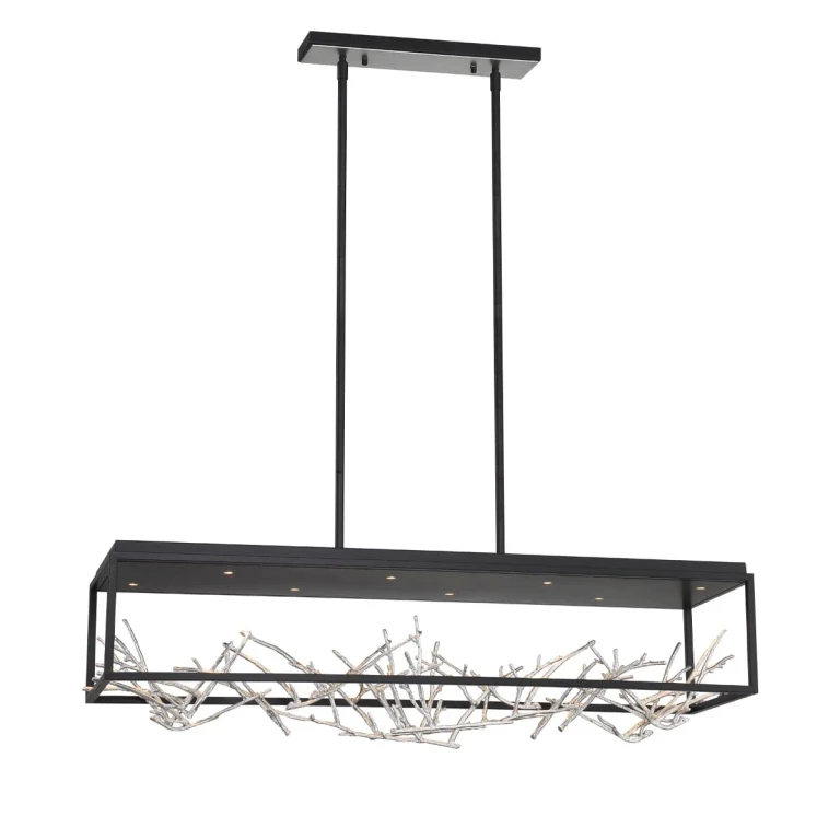 Black Silver LED Chandelier from the Aerie Collection