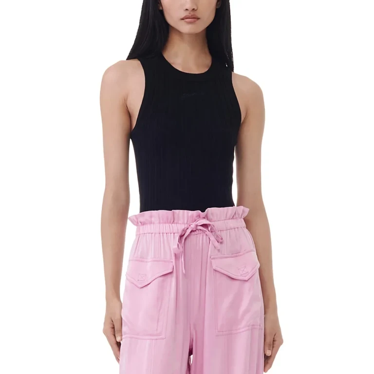 Ganni Soft Ribbed Tank Top