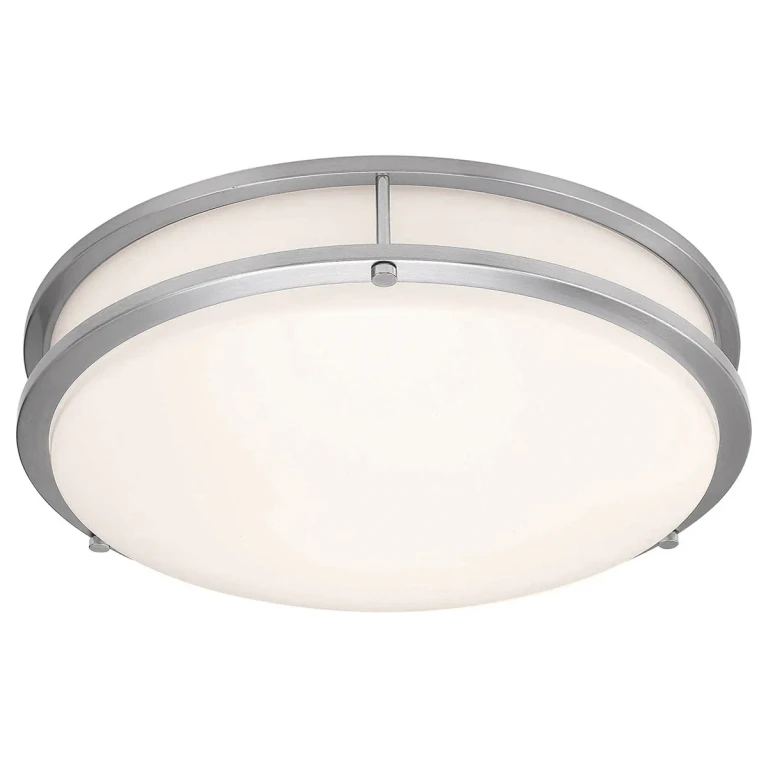Brushed Steel LED Flush Mount from the Solero III Collection