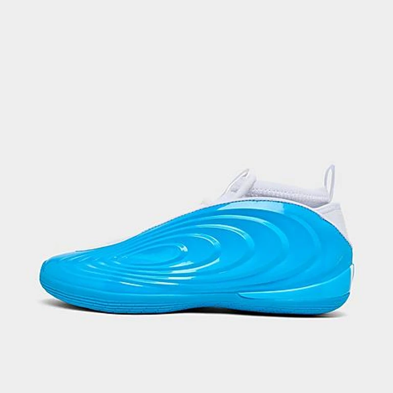 adidas Men's Harden Vol. 10 Basketball Shoes in Lucid Aquamarine/White/Silver Metallic Size: 7.5