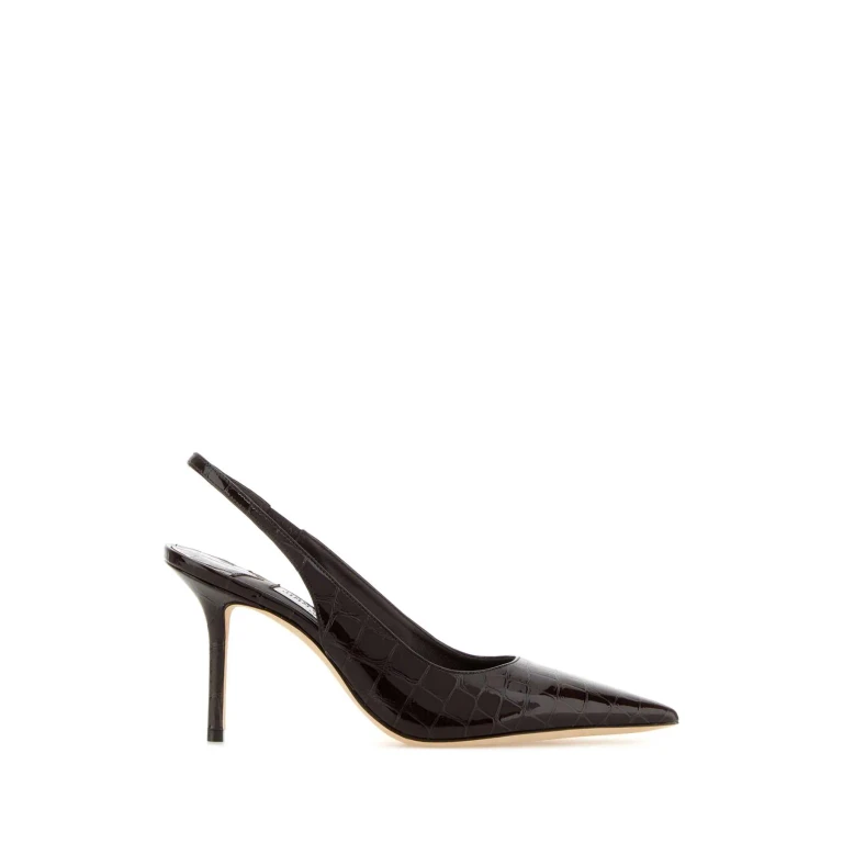 Jimmy Choo Dark Brown Leather Love Pumps