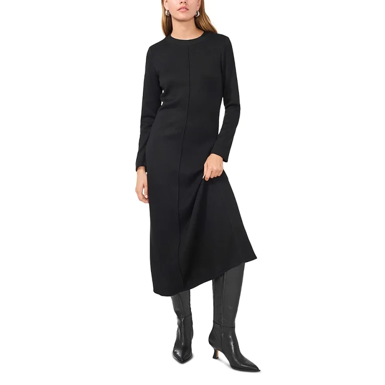 Vince Camuto Rib Front Midi Dress
