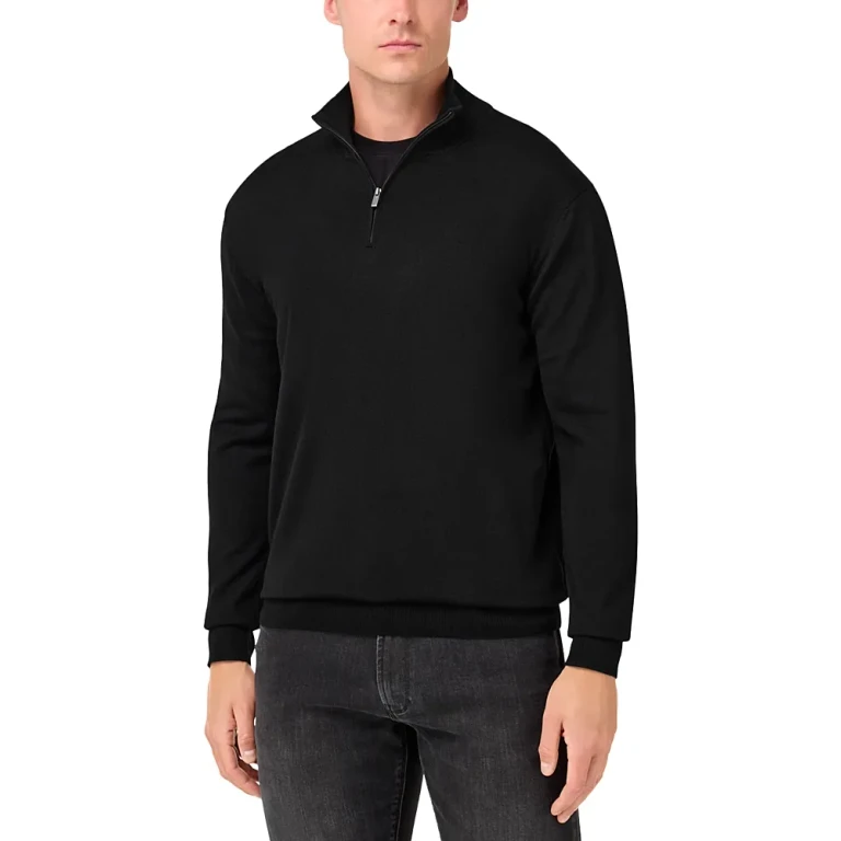 Boggi Milano Extra Fine Merino Wool Half Zip Sweater - Exclusive