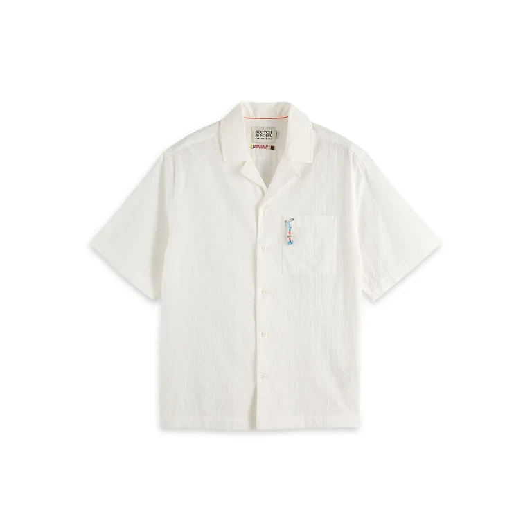 Scotch & Soda Embroidered Relaxed Fit Shirt