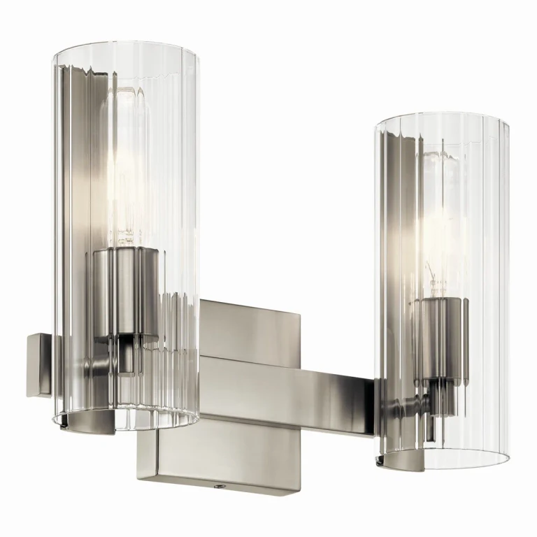 Brushed Nickel Bathroom Vanity Light from the Jemsa Collection