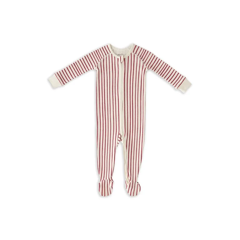 Pehr Unisex Stripes Away Ribbed Footie Sleeper - Baby