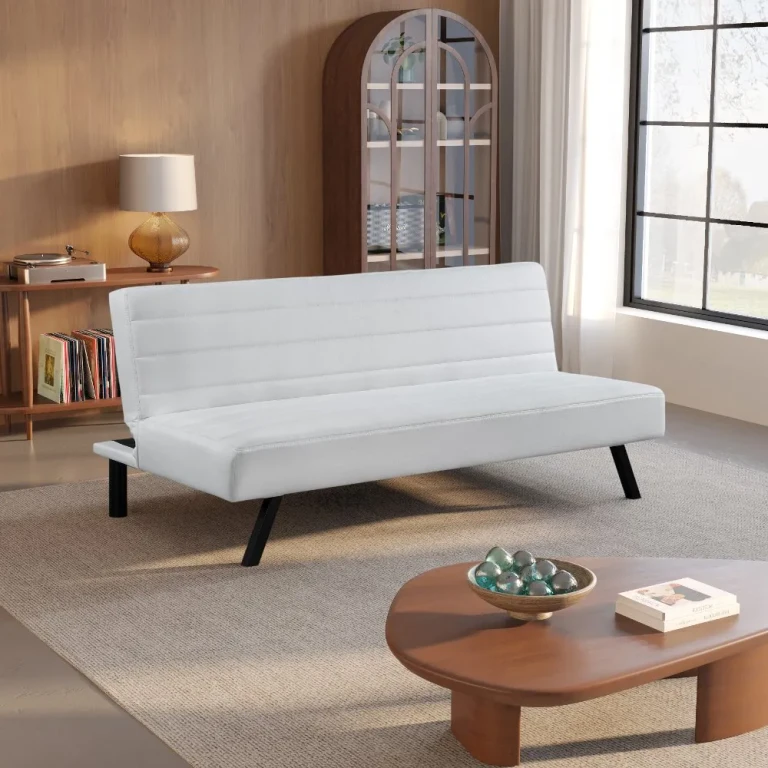 Serta Johnson Ivory Convertible Sleeper Sofa