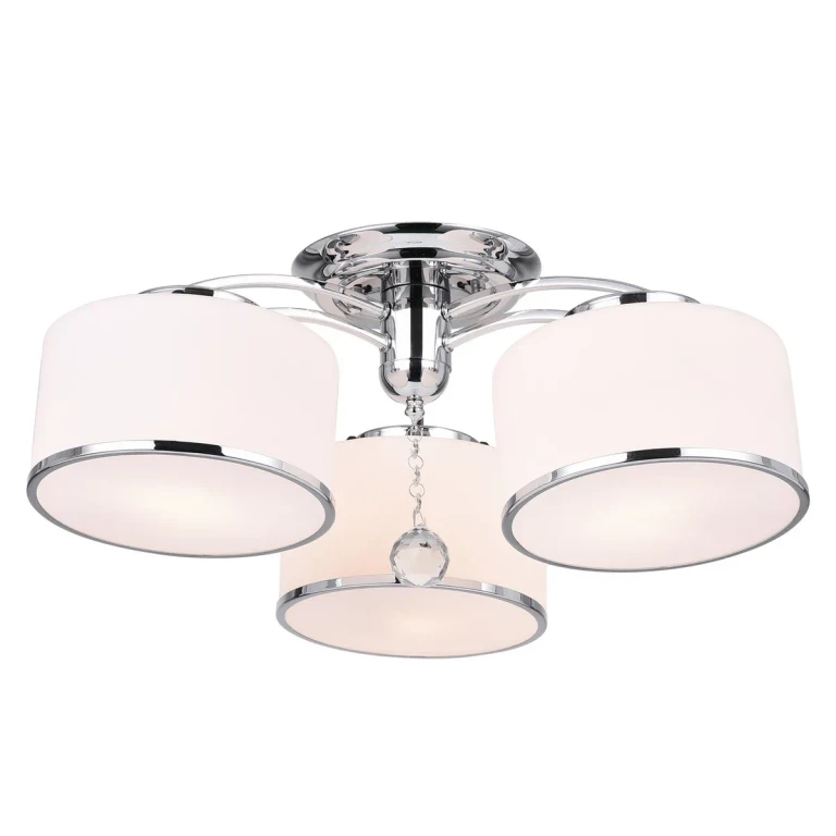 Chrome Three Light Flush Mount from the Frosted Collection