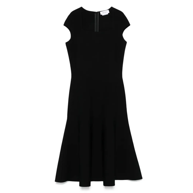 Robe midi à ourlet évasé Alexander McQueen