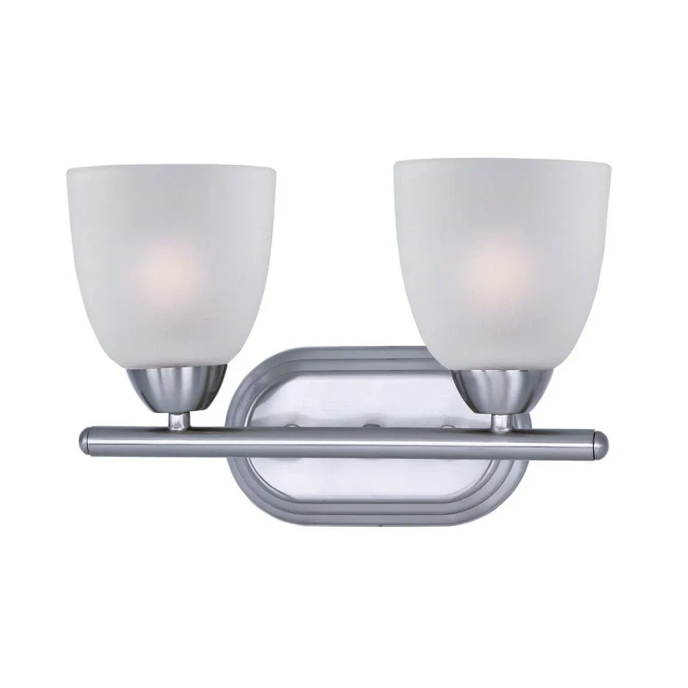 Axis 13" 2-Light Frosted Bathroom Vanity Light in Polished Chrome