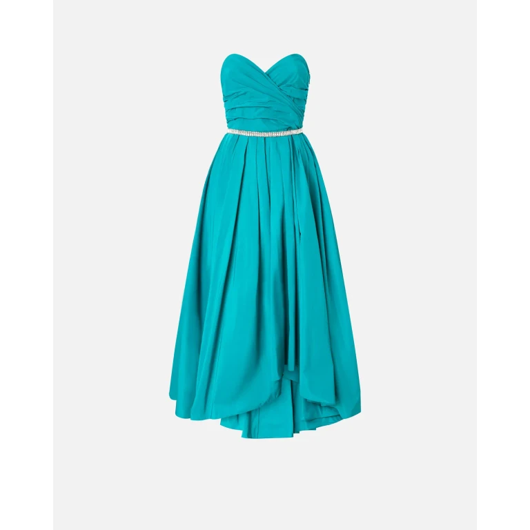 Pinko Elegantes langes Kleid mit feinem Juwelengürtel
