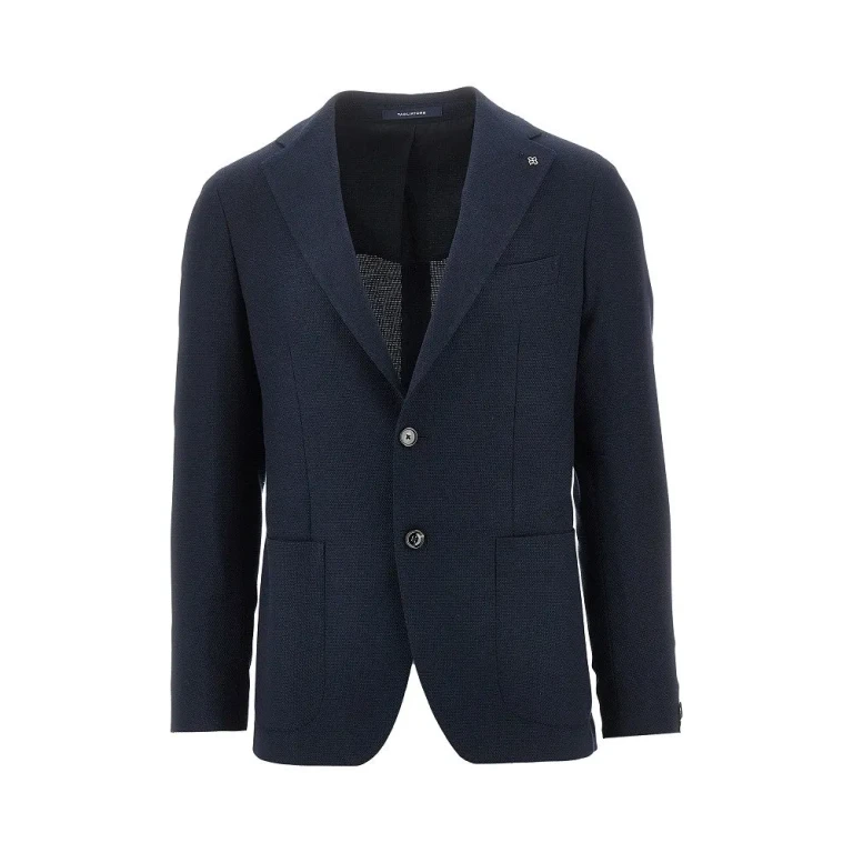 TAGLIATORE Cotton and wool canvas single-breasted jacket Man 48