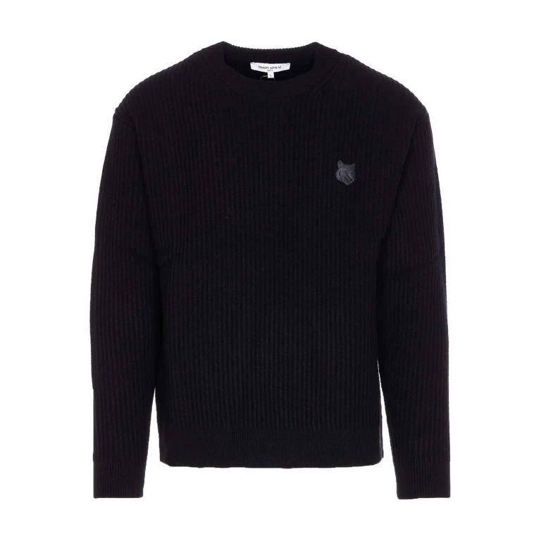 Maison Kitsuné Pull Col Rond - Noir (PM00811KT1149P199)