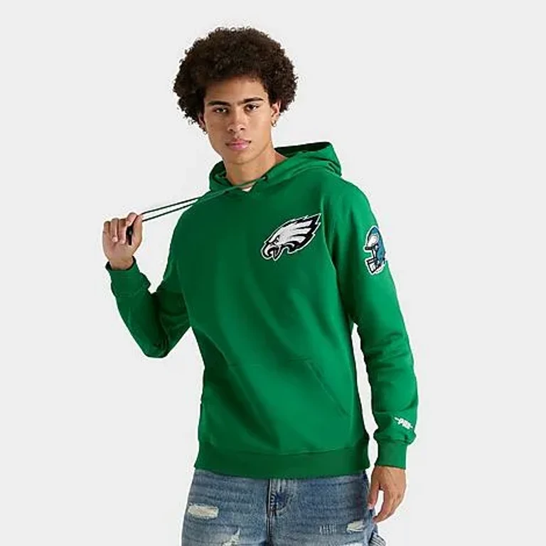 Pro Standard Men's Philadelphia Eagles NFL Chenille Hoodie in Green Size: Small