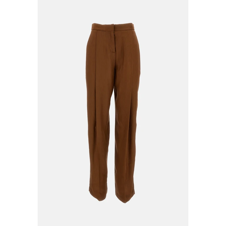 Elisabetta Franchi Trousers White Linen - Women