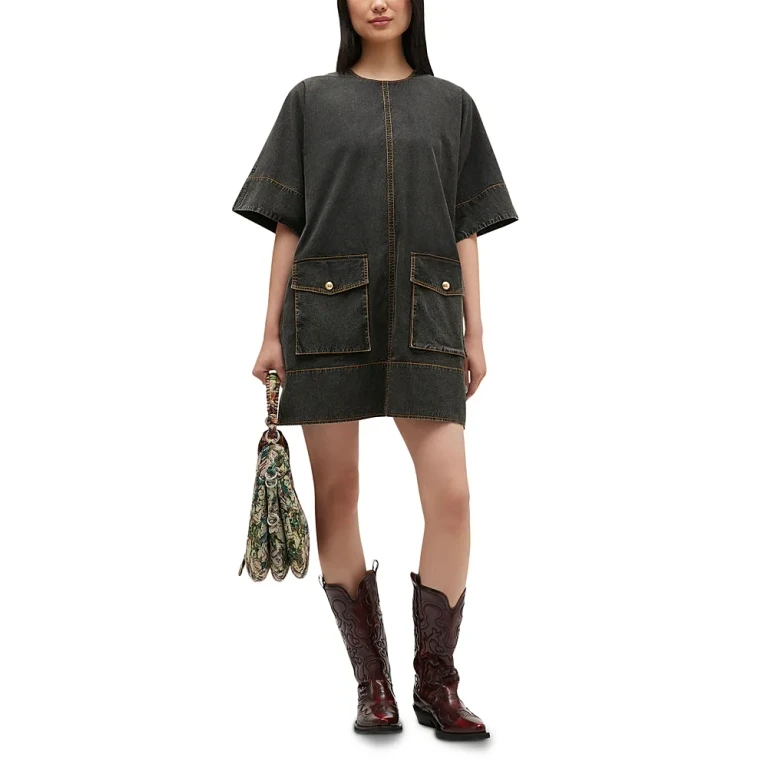 Ganni Washed Kimono Dress