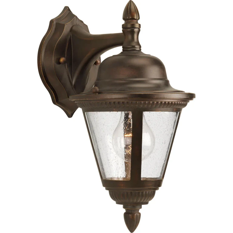 Antique Bronze One Light Wall Lantern from the Westport Collection
