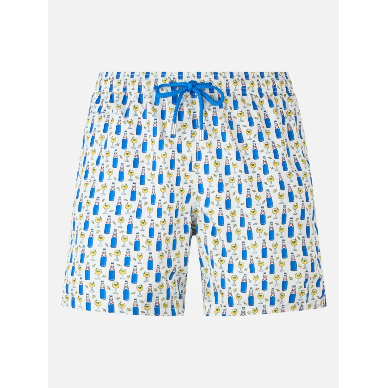 MC2 Saint Barth Lighting Micro Fantasy Swim Shorts With Blanc 1664 Print Special Edition