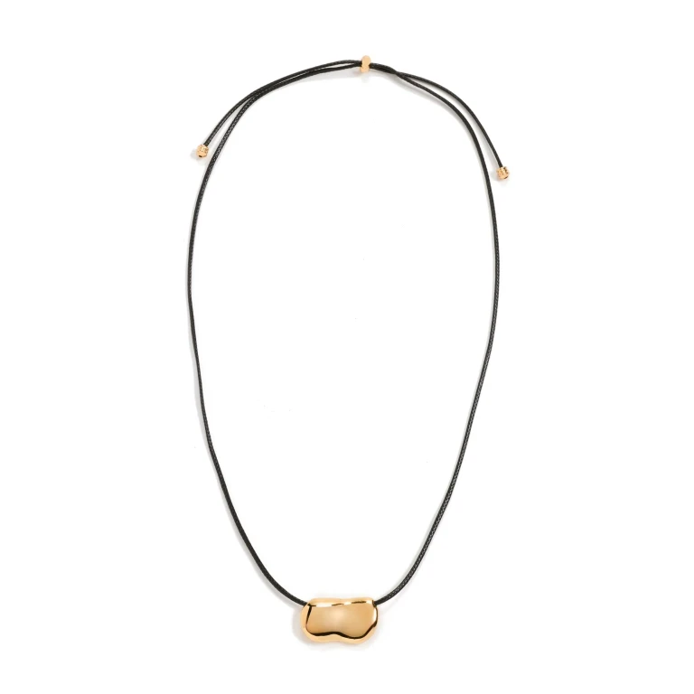 Heaven Mayhem Pebble Necklace Silver & Black One Size