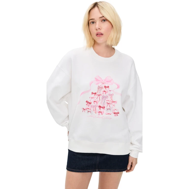 LoveShackFancy Havenleigh Pullover White XL