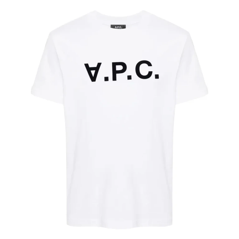 A. p.c. Flocked-logo Cotton T-shirt