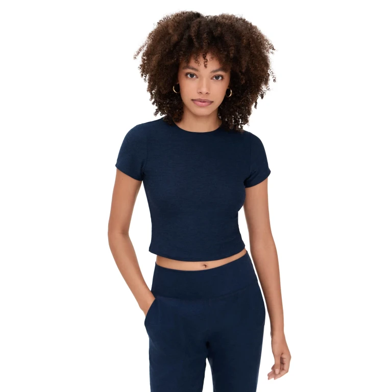 Beyond Yoga Featherweight Cropped Tee Cloud White XL