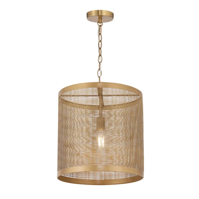 Gold One Light Pendant from the Hatcher Collection