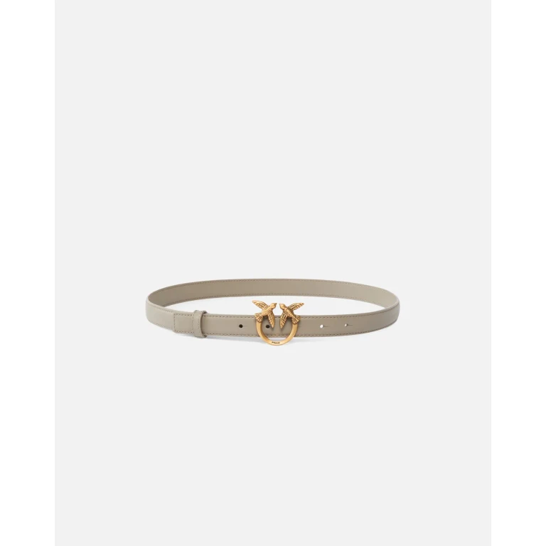 Pinko - Fine ceinture Love Birds en cuir 2cm - XS