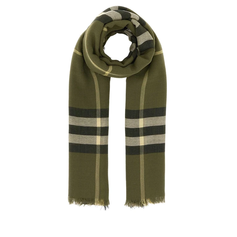 Burberry Embroidered Wool Scarf Pea Sciarpe E Foulard - Unisex