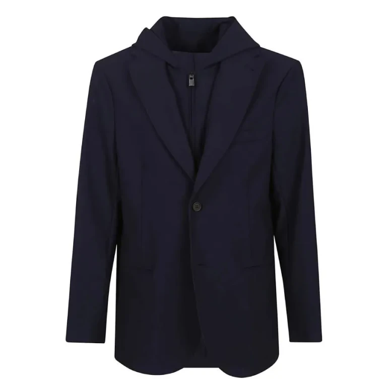 Emporio Armani Nylon Blazer With Detachable Inner Panel And Hood