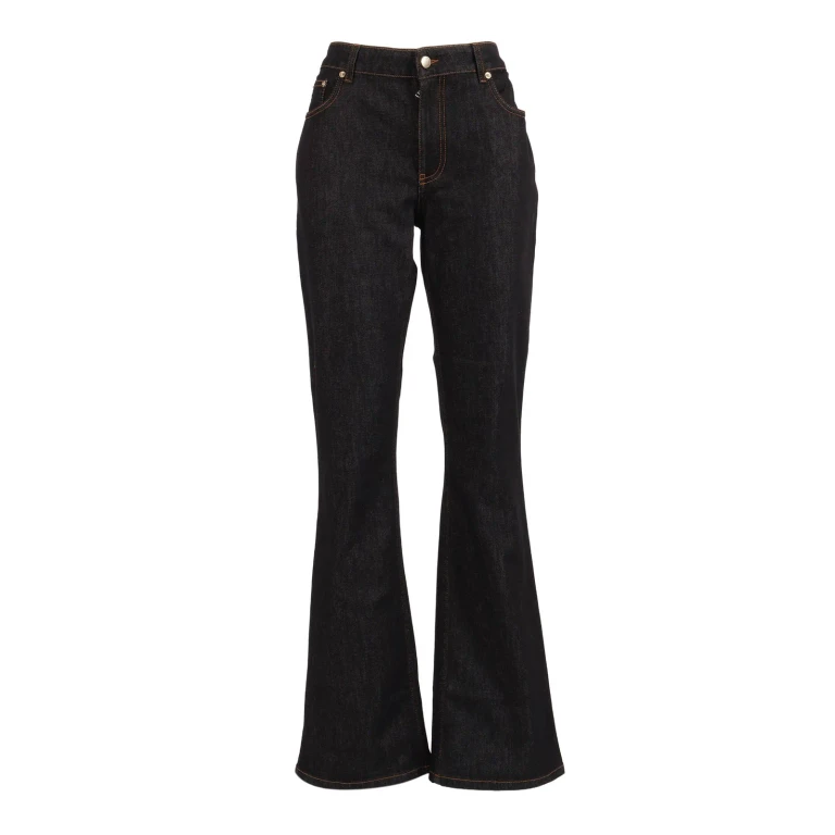 Fabiana Filippi Slim Fit Bootcut 5 Pocket Jeans With Knit Back Pocket