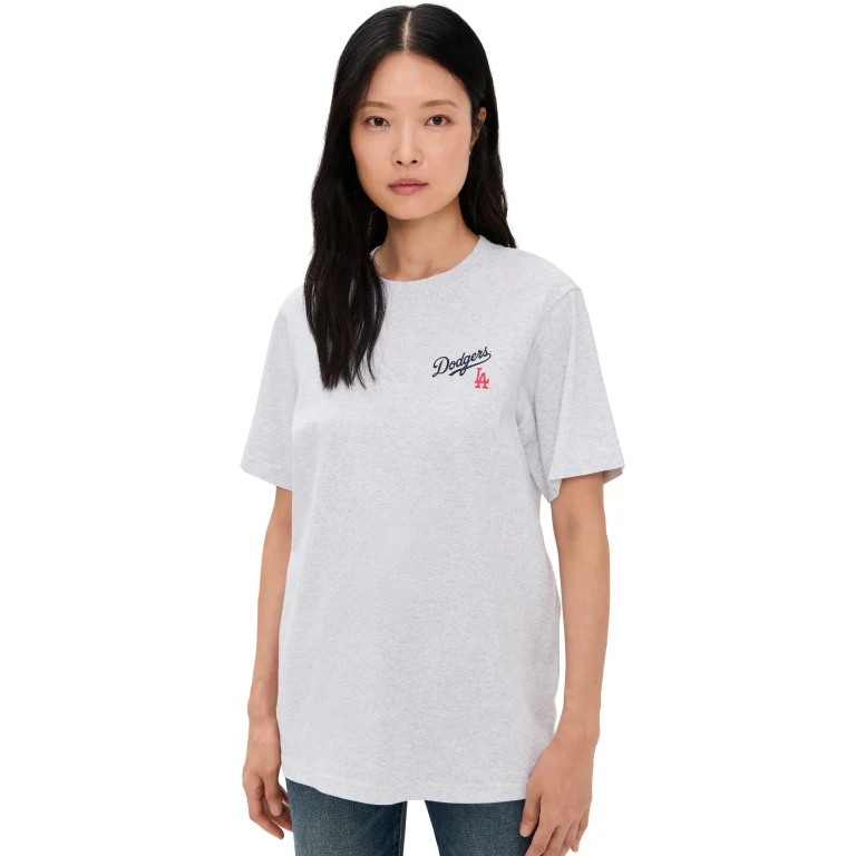 Sporty & Rich Dodgers Serif T-Shirt Heather Grey XL