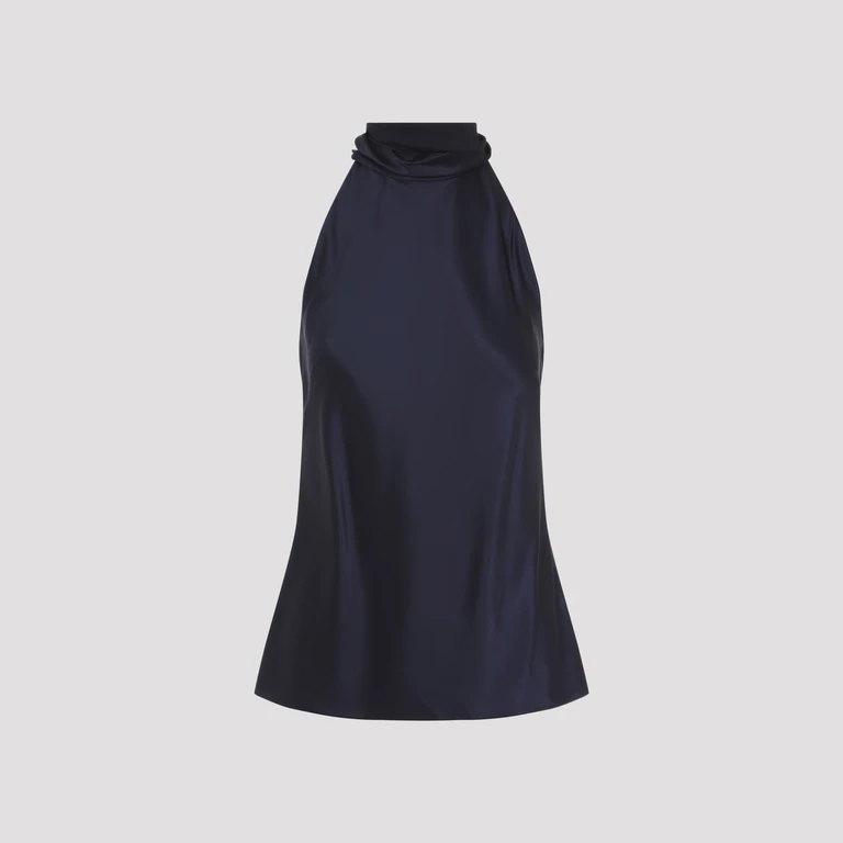 Ralph Lauren Collection Chilton Blouse Blue Mulberry Silk Elastane Tops - Women