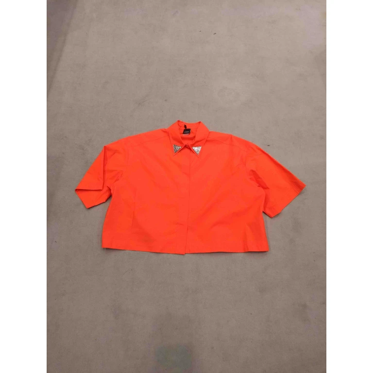 Pinko Pescara Camicia Popeline Yellow & Orange Cotton Shirt - Women