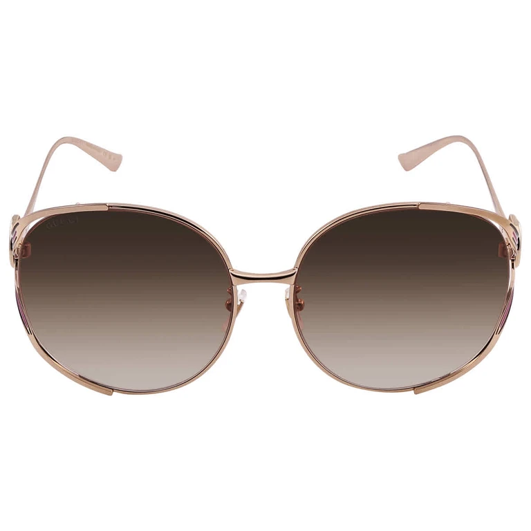 Brown Gradient Oval Ladies Sunglasses GG0225S 007 63