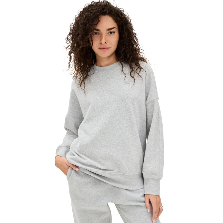 Beyond Yoga Solstice Oversized Sweatshirt Light Heather Grey S