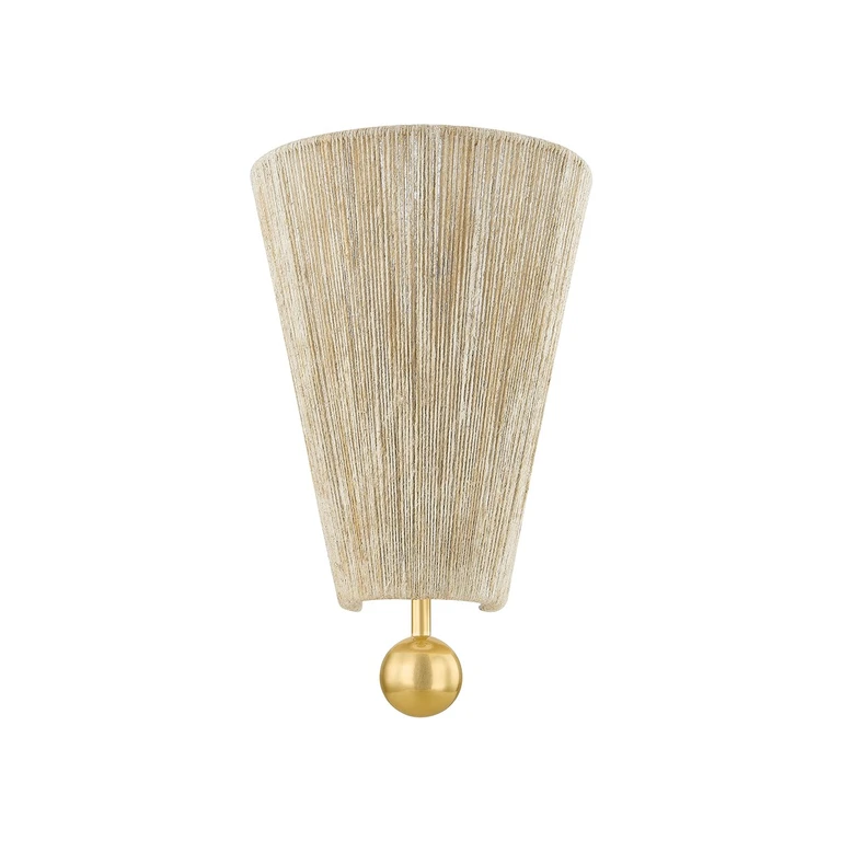 Aged Brass Wall Sconce from the Song Collection