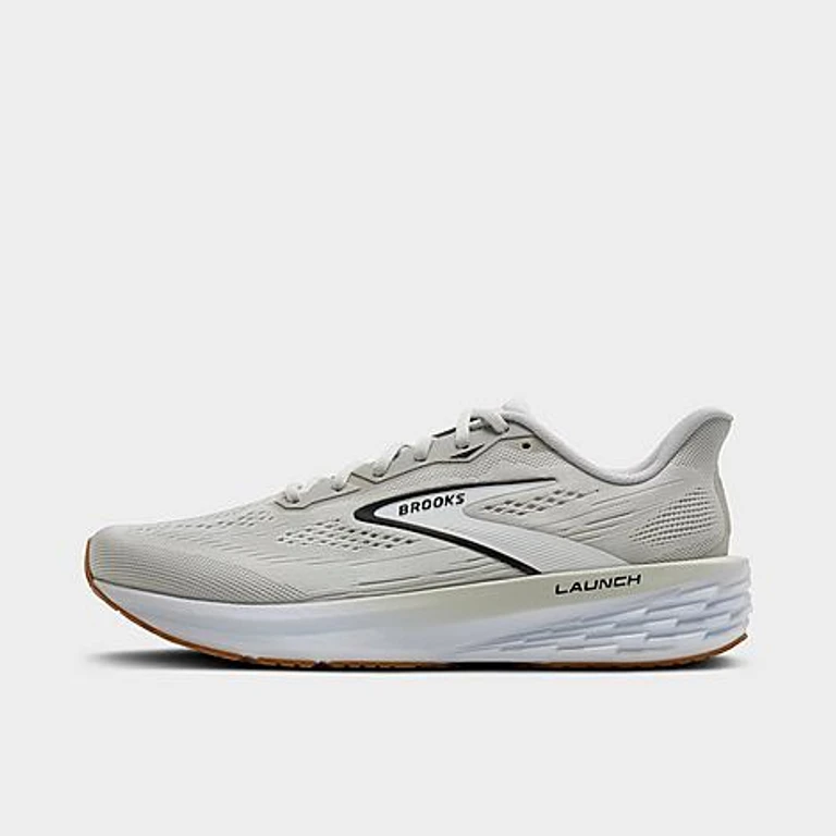Brooks Men's Launch 12 Running Shoes in Oyster/White/Phantom Size: 8.0