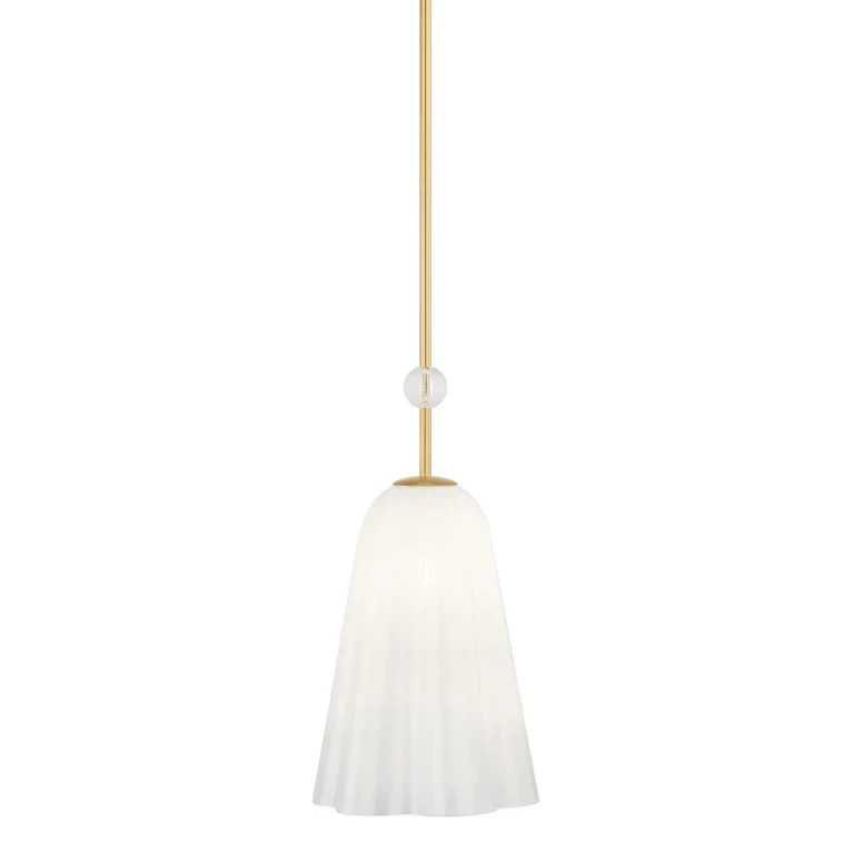 Aged Brass Pendant from the Cambria Heights Collection