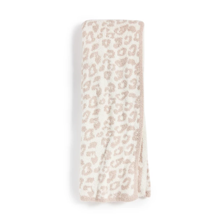 Barefoot Dreams CozyChic Barefoot In The Wild Throw Cream/Stone One Size
