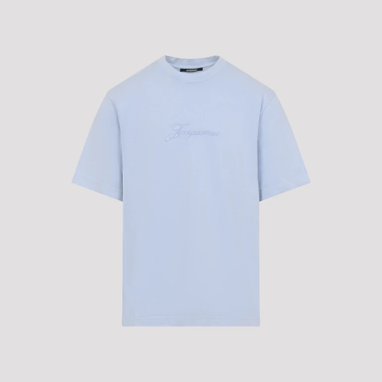Jacquemus The Pigmento T-shirt Blue Cotton Tshirt - Men