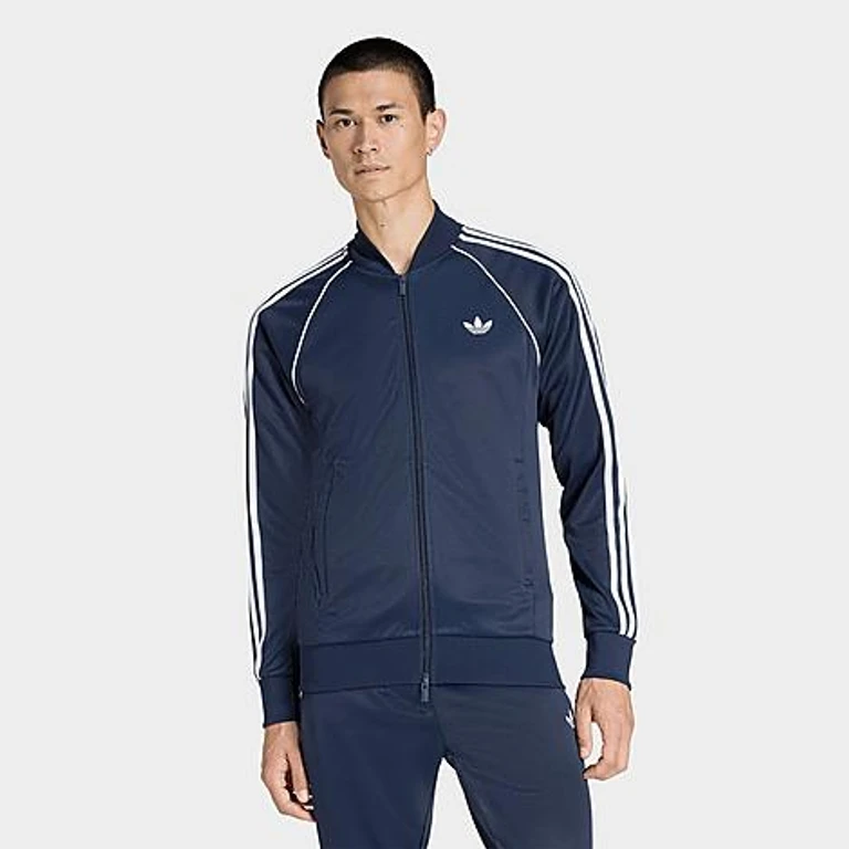 adidas Men's Originals SST Track Top in Night Indigo Size: Small