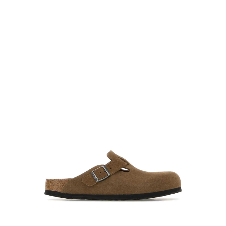 Birkenstock Brown Suede Boston Slippers