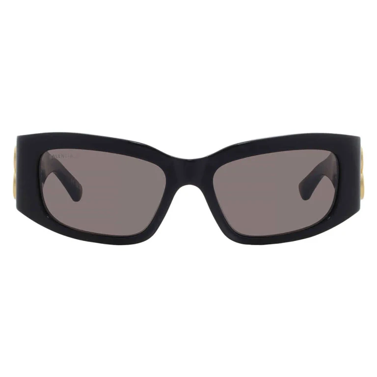 Balenciaga Grey Rectangular Ladies Sunglasses BB0360S 005 56