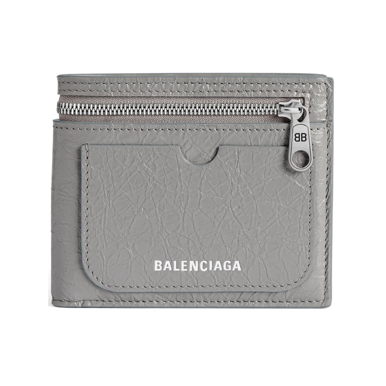 Balenciaga Superbusy Square Folded Wallet Grey Portafoglio - Men